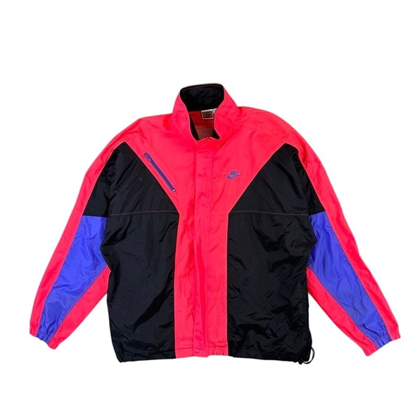 Nike Other - Vintage Nike Windbreaker Jacket XL Red Black Purple Colorblock 90s Nylon S10611